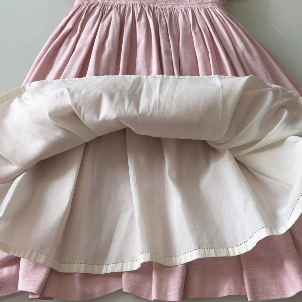 Charlotte sy Dimby Light Pink Smocked Dress Sz 8 - Picture 7 of 13